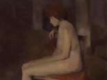 Mimi Scherb Seated in Barn