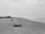 Beach, Dunure, (B&W)